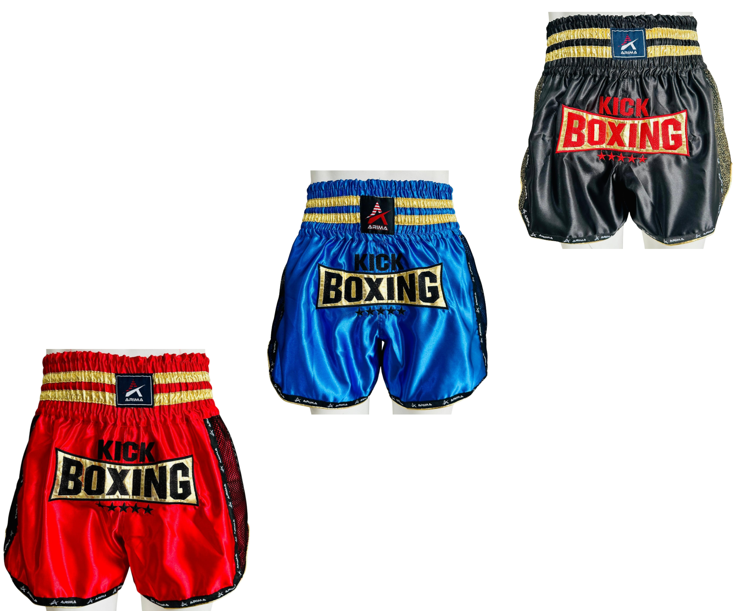 Arima Elite Kick Boks Şort Nakışlı  AR10054 Siyah - XS