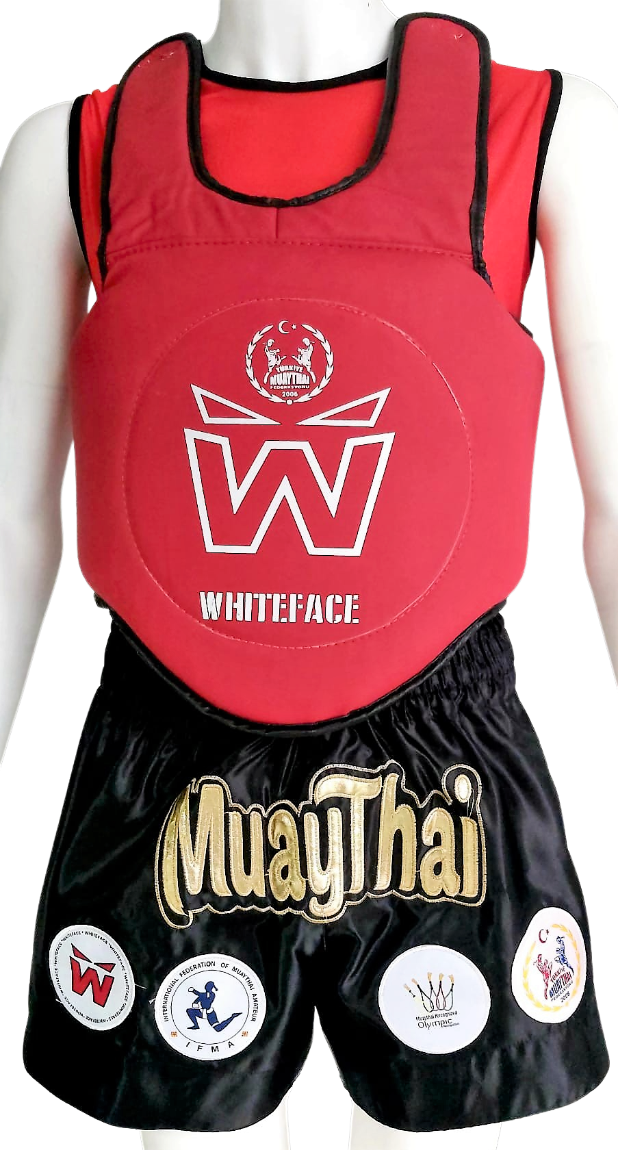 WHİTEFACE MUAY THAİ MÜSABAKA SAFEGURD ÇİFT TARAFLI (KIRMIZ-MAVİ)