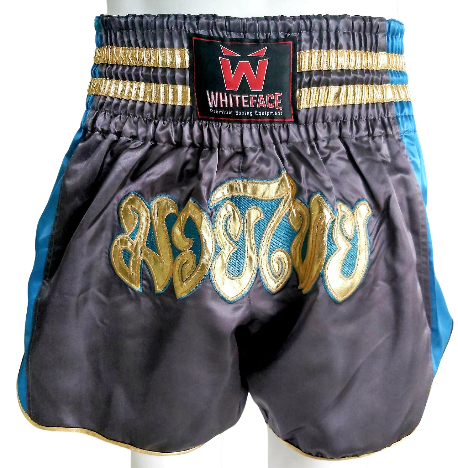 Whiteface Muay Thai Elite Şort (Antrasit-Mavi)