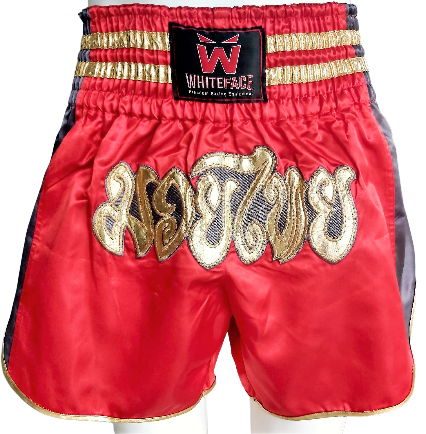 Whiteface Muay Thai Elite Şort (Kırmızı-Antrasit)