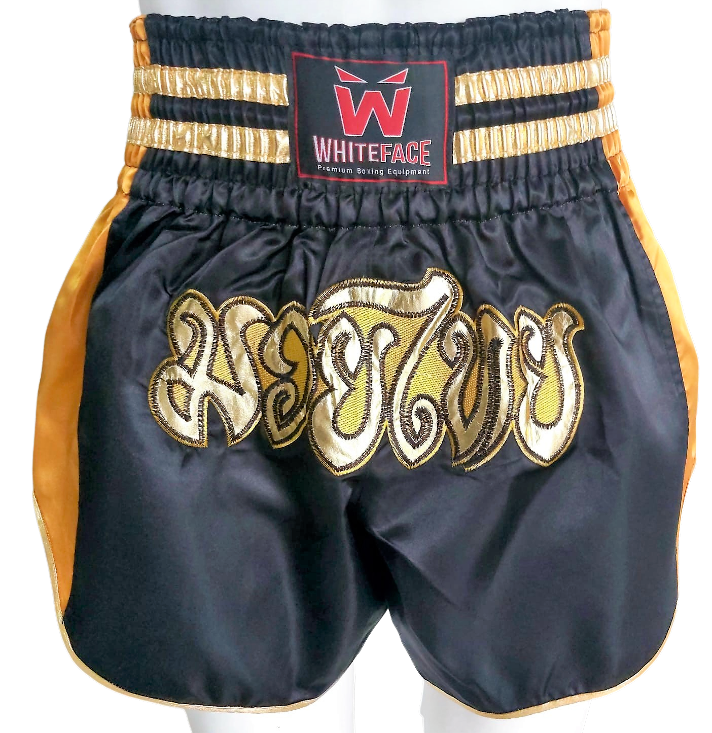 Whiteface Muay Thai Elite Şort (Siyah-Gold)