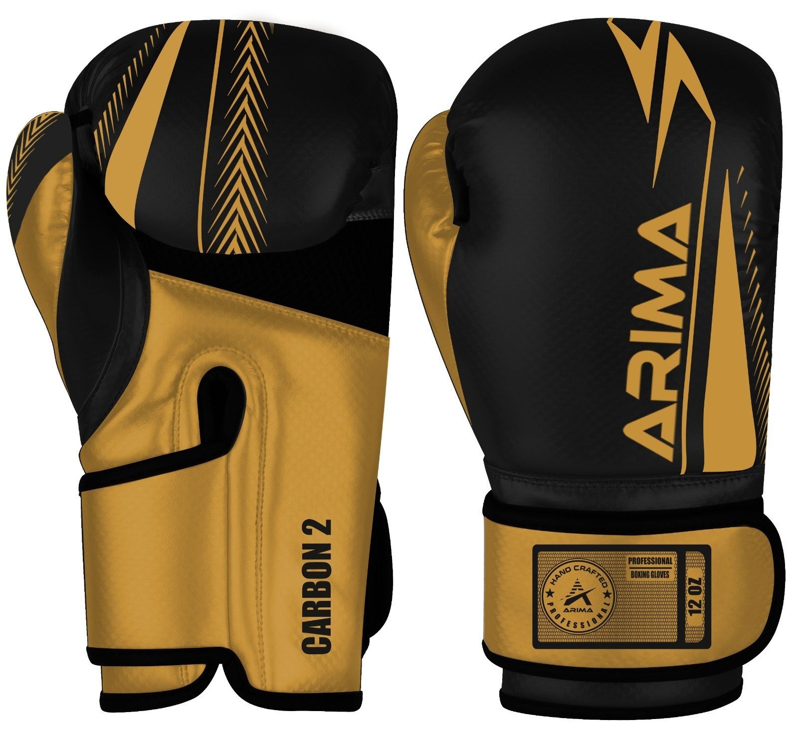 ARIMA Carbon2 Boks Kickboks Muay Thai (Kickboks Müsabaka) Eldiveni  8-10- 12 oz