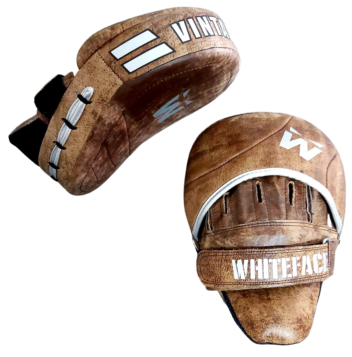 Whiteface Vintage Eğri Lapa Ellik Darbe Yastığı (Kahve) -WTF318