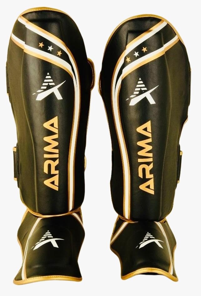 ARIMA Kick Boks Kaval Ayaküstü Deri Koruyucu (SİYAH-GOLD)