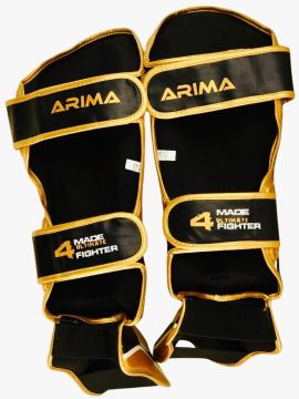 ARIMA Kick Boks Kaval Ayaküstü Deri Koruyucu (SİYAH-GOLD)