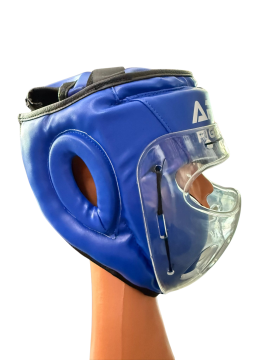 ARIMA Boks-Kickboks Yüz Maskeli(mika) Kask AR10079 MAVİ