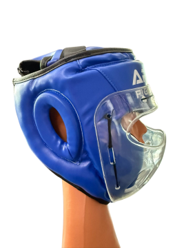 ARIMA Boks-Kickboks Yüz Maskeli(mika) Kask AR10079 MAVİ