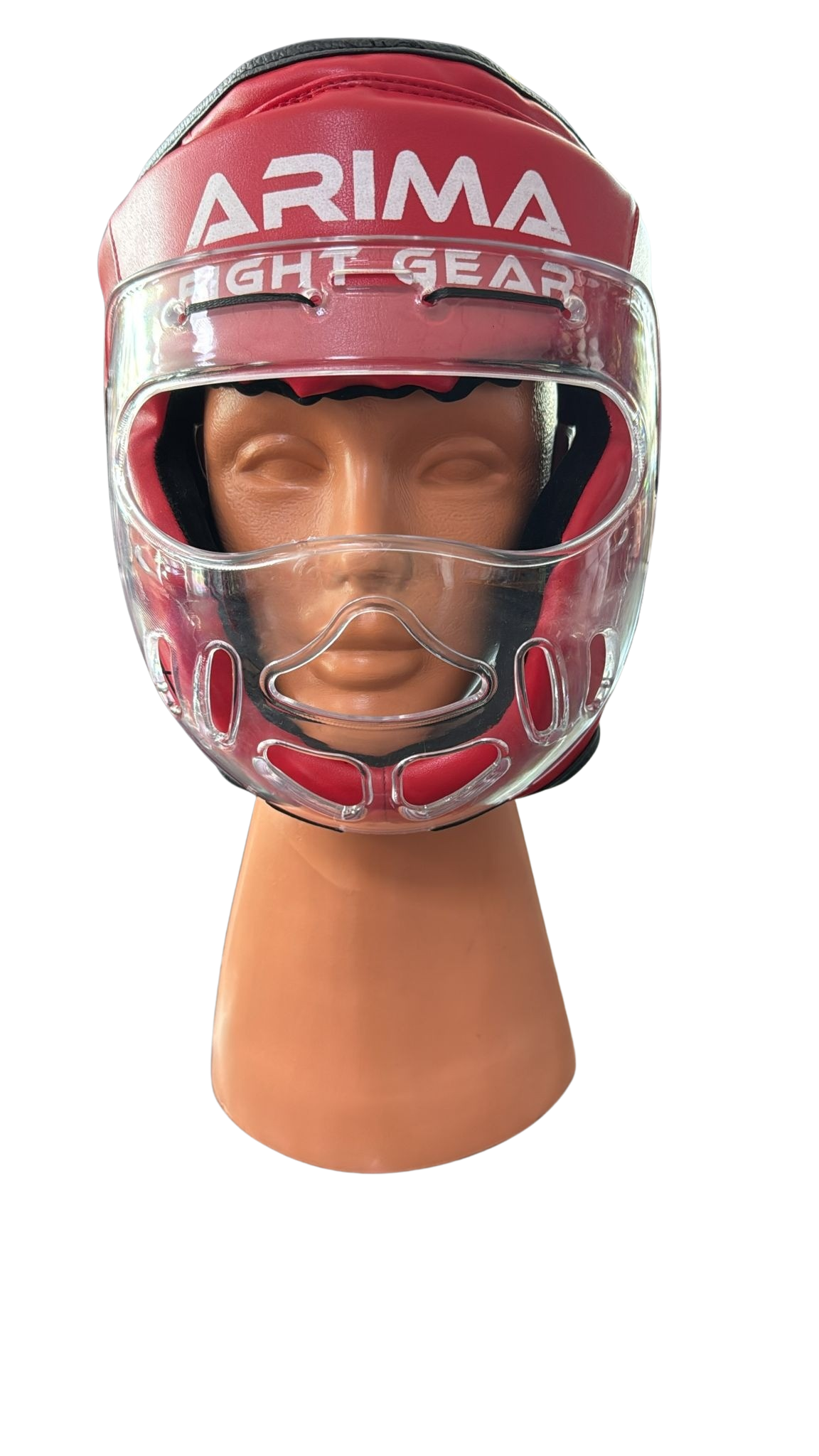 ARIMA Boks-Kickboks Yüz Maskeli(mika) Kask AR10079 KIRMIZI