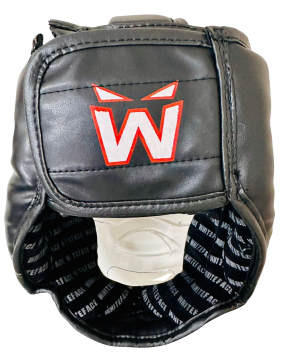 Whiteface Yüz Korumalı (Camlı) Boks Kaskı (siyah)