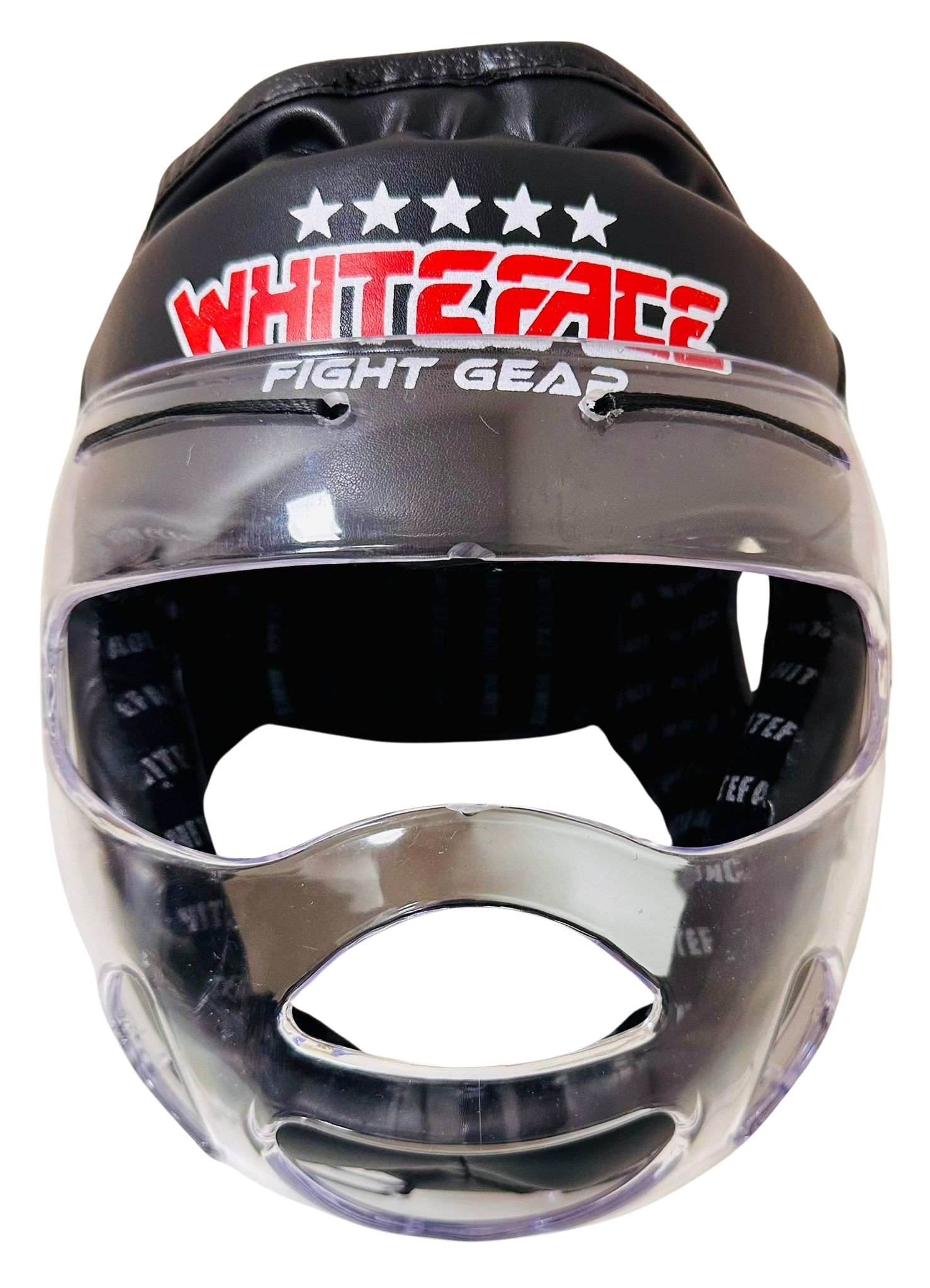 Whiteface Yüz Korumalı (Camlı) Boks Kaskı (siyah)