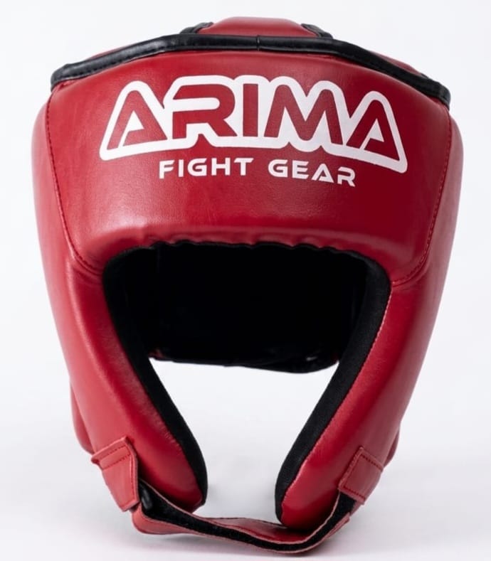 Arıma Yanak ve Çene Korumalı Boks Kaskı/Muay Thai/Kick Boks Kask(KIRMIZI)