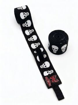 Elastik Boks Bandajı 3.5 Metre - Kuru Kafa(Siyah)