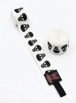 Elastik Boks Bandajı 3.5 Metre - Kuru Kafa(Beyaz)