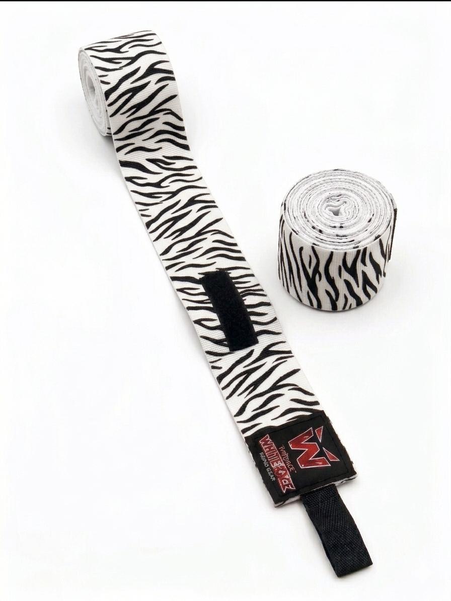 Elastik Boks Bandajı 3.5 Metre - Zebra(Siyah-Beyaz)